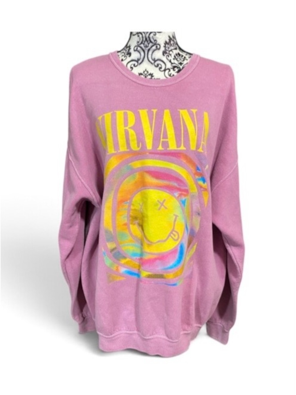 Urban Outfitter Nirvana Smile Oversized Sweatshirt Sz-Small Medium